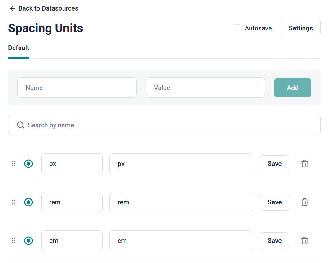 Sample Unit Datasource